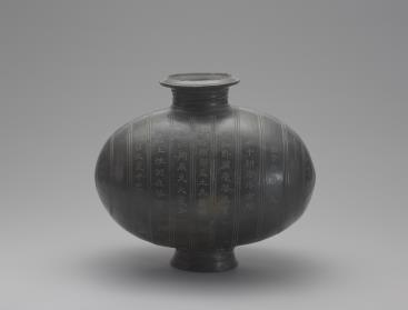 图片[2]-Cocoon-shaped black pottery jar, Western Han dynasty (206 B.C.E.- 8 C.E.)-China Archive